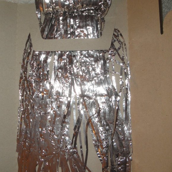 Real Metal Foil German Christmas Tree Icicles Tinsel Old Style Stanniol Lametta - Picture 2 of 7